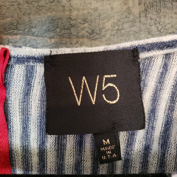 W5 Anthropology Striped Tank Top Medium Scoop Neck - Picture 5 of 7